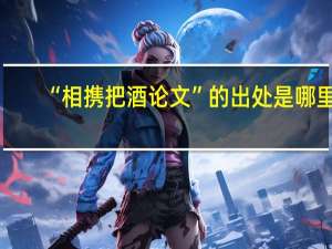 “相携把酒论文”的出处是哪里