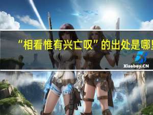 “相看惟有兴亡叹”的出处是哪里