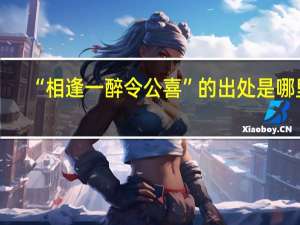 “相逢一醉令公喜”的出处是哪里