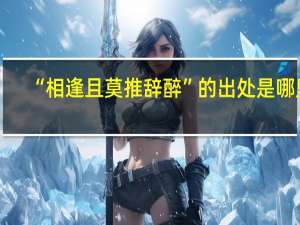 “相逢且莫推辞醉”的出处是哪里