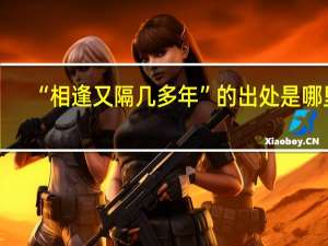 “相逢又隔几多年”的出处是哪里