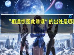 “相逢惊怪此翁谁”的出处是哪里