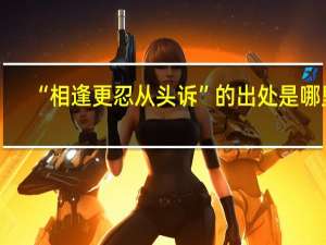 “相逢更忍从头诉”的出处是哪里