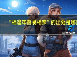 “相逢牢落易相亲”的出处是哪里