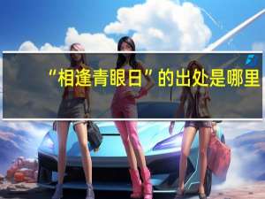 “相逢青眼日”的出处是哪里