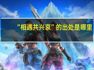 “相遇共兴哀”的出处是哪里