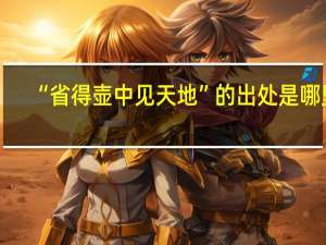 “省得壶中见天地”的出处是哪里