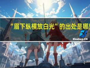 “眉下纵横放白光”的出处是哪里