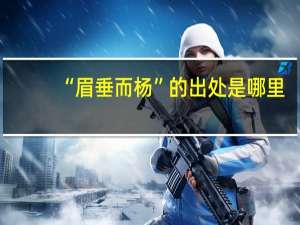 “眉垂而杨”的出处是哪里