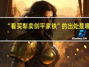 “看买犁卖剑平家铁”的出处是哪里