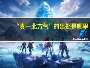 “真一北方气”的出处是哪里