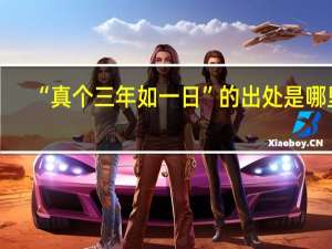 “真个三年如一日”的出处是哪里