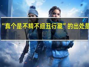 “真个是不精不细丑行藏”的出处是哪里
