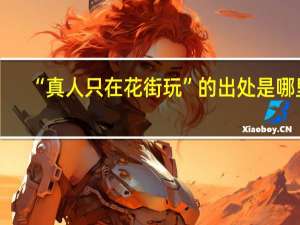 “真人只在花街玩”的出处是哪里