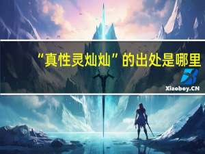 “真性灵灿灿”的出处是哪里