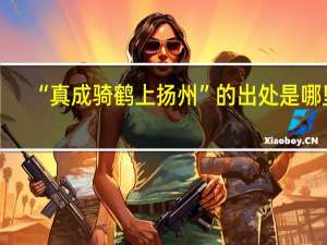 “真成骑鹤上扬州”的出处是哪里