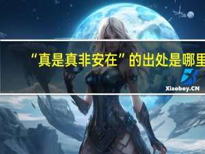 “真是真非安在”的出处是哪里