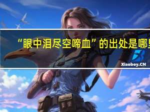 “眼中泪尽空啼血”的出处是哪里
