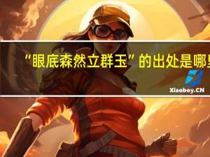 “眼底森然立群玉”的出处是哪里