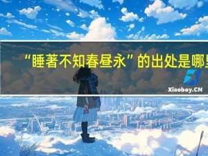 “睡著不知春昼永”的出处是哪里