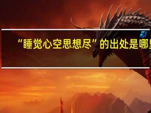 “睡觉心空思想尽”的出处是哪里
