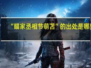 “瞄家丞相节萌苫”的出处是哪里