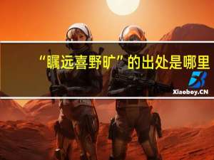 “瞩远喜野旷”的出处是哪里