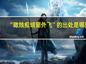 “瞰烛痴蛾窗外飞”的出处是哪里