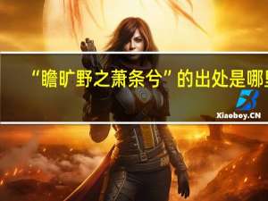 “瞻旷野之萧条兮”的出处是哪里