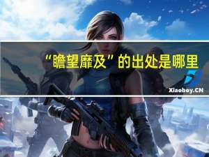 “瞻望靡及”的出处是哪里
