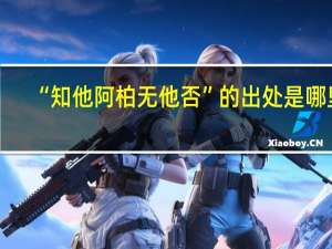 “知他阿柏无他否”的出处是哪里