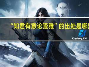 “知君有意论骚雅”的出处是哪里