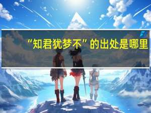 “知君犹梦不”的出处是哪里