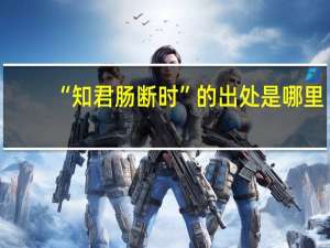 “知君肠断时”的出处是哪里