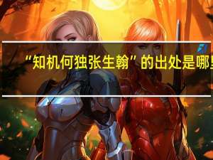 “知机何独张生翰”的出处是哪里