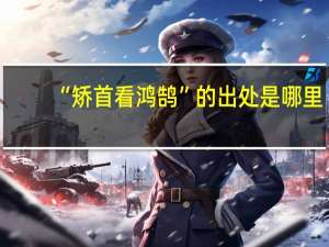 “矫首看鸿鹄”的出处是哪里