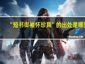 “短书御袖怀珍具”的出处是哪里