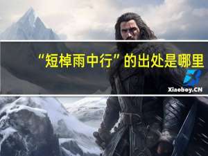 “短棹雨中行”的出处是哪里