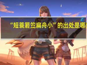 “短蓑箬笠扁舟小”的出处是哪里