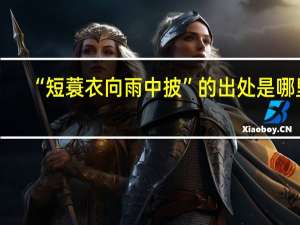 “短蓑衣向雨中披”的出处是哪里