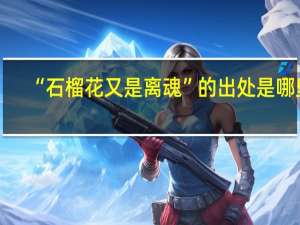 “石榴花又是离魂”的出处是哪里