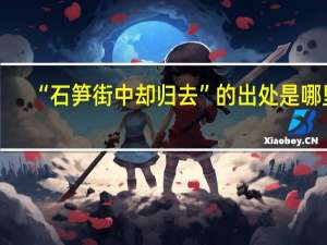 “石笋街中却归去”的出处是哪里