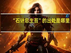 “石计总生苔”的出处是哪里