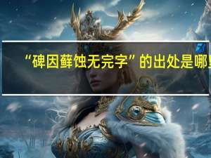 “碑因藓蚀无完字”的出处是哪里