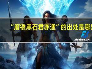 “磨镂黑石君亦逢”的出处是哪里