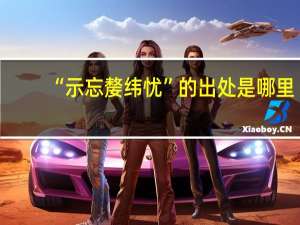 “示忘嫠纬忧”的出处是哪里