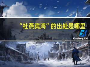 “社燕宾鸿”的出处是哪里