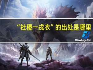 “社稷一戎衣”的出处是哪里