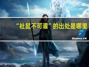 “社鼠不可灌”的出处是哪里