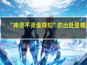 “神灵不灵谁得知”的出处是哪里